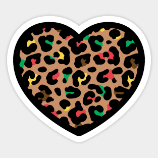 BHM Leopard Print Heart Sticker